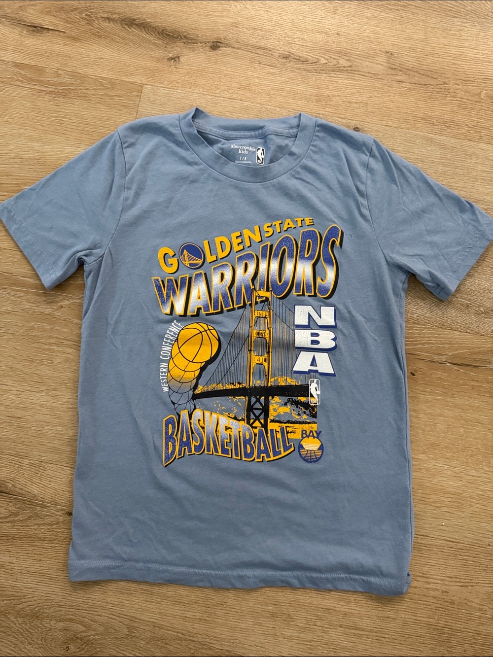 Abercrombie Kids Golden State Warriors Kids Blue Graphic Tee